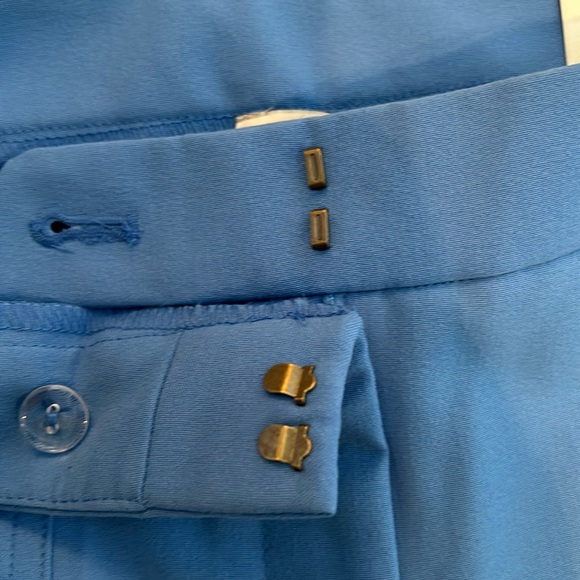 Anne Klein Light blue Trousers w/ golden accents Brand new w/ tag Size 2 - Picture 5 of 12